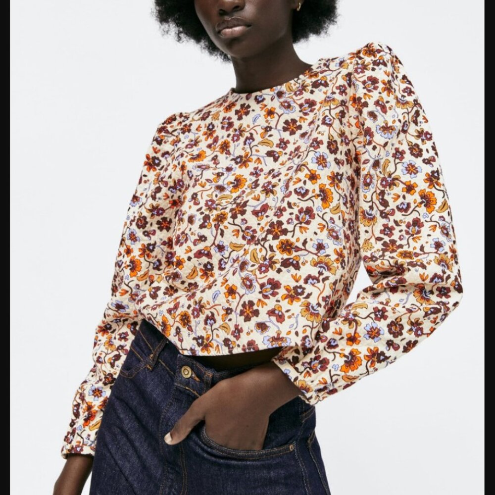 Zara Floral Printed Blouse